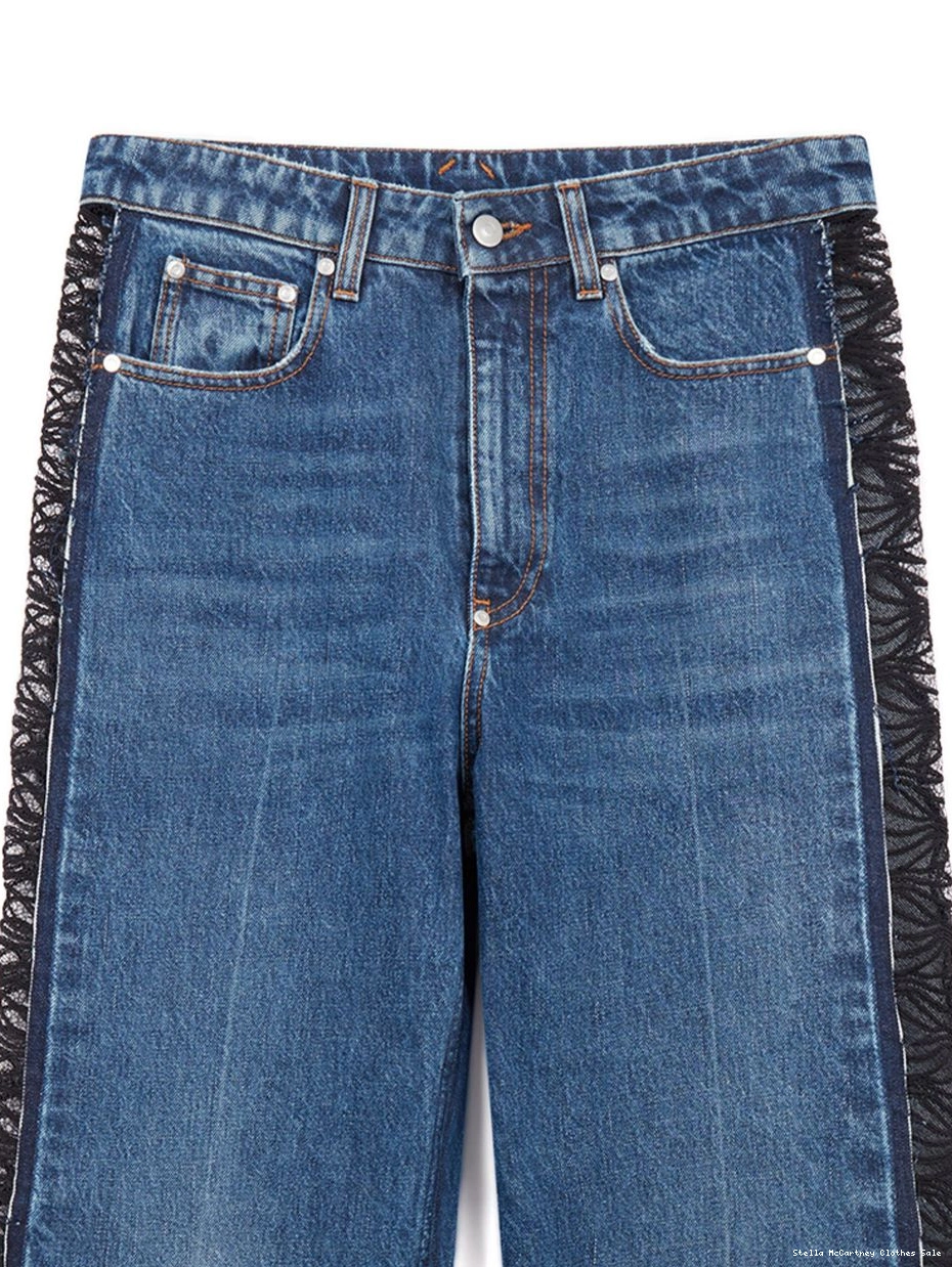 Cheap jeans Women lace-panelling Stella straight-leg McCartney 0808